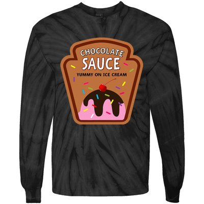 Group Condiments Funny Diy Halloween Costume Chocolate Sauce Tie-Dye Long Sleeve Shirt