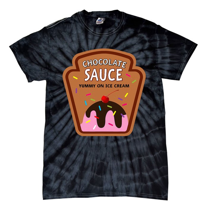 Group Condiments Funny Diy Halloween Costume Chocolate Sauce Tie-Dye T-Shirt