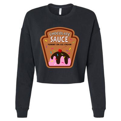 Group Condiments Funny Diy Halloween Costume Chocolate Sauce Cropped Pullover Crew