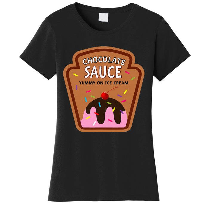 Group Condiments Funny Diy Halloween Costume Chocolate Sauce Women's T-Shirt