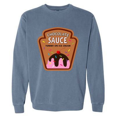 Group Condiments Funny Diy Halloween Costume Chocolate Sauce Garment-Dyed Sweatshirt