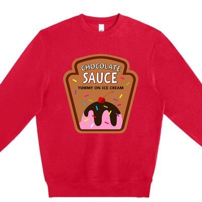 Group Condiments Funny Diy Halloween Costume Chocolate Sauce Premium Crewneck Sweatshirt