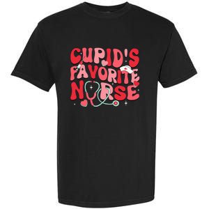 Groovy Cupids Favorite Nurse Valentines Day Nurse Life Garment-Dyed Heavyweight T-Shirt