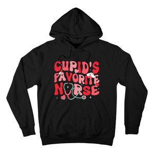 Groovy Cupids Favorite Nurse Valentines Day Nurse Life Hoodie