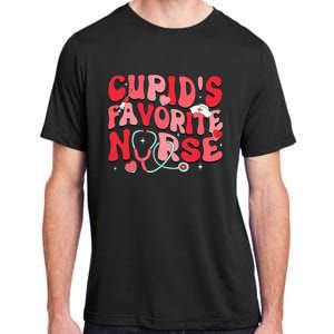 Groovy Cupids Favorite Nurse Valentines Day Nurse Life Adult ChromaSoft Performance T-Shirt