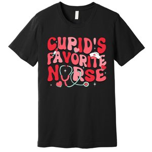 Groovy Cupids Favorite Nurse Valentines Day Nurse Life Premium T-Shirt