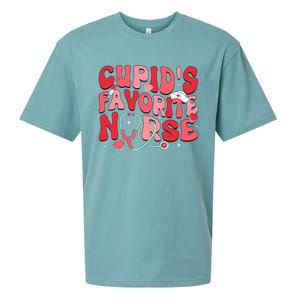 Groovy Cupids Favorite Nurse Valentines Day Nurse Life Sueded Cloud Jersey T-Shirt