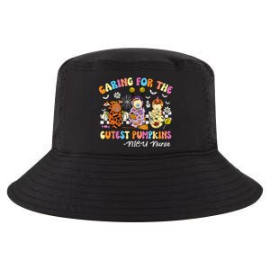 Groovy Caring For The Cutest Pumpkins Nicu Nurse Halloween Cool Comfort Performance Bucket Hat