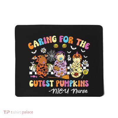 Groovy Caring For The Cutest Pumpkins Nicu Nurse Halloween Mousepad