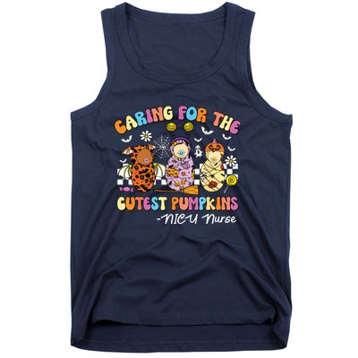 Groovy Caring For The Cutest Pumpkins Nicu Nurse Halloween Tank Top