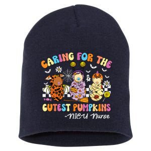 Groovy Caring For The Cutest Pumpkins Nicu Nurse Halloween Short Acrylic Beanie