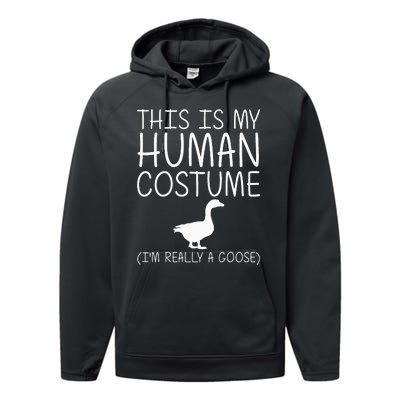 Goose Costume Fun DIY Halloween Gift for Waterfowl Lovers Performance Fleece Hoodie