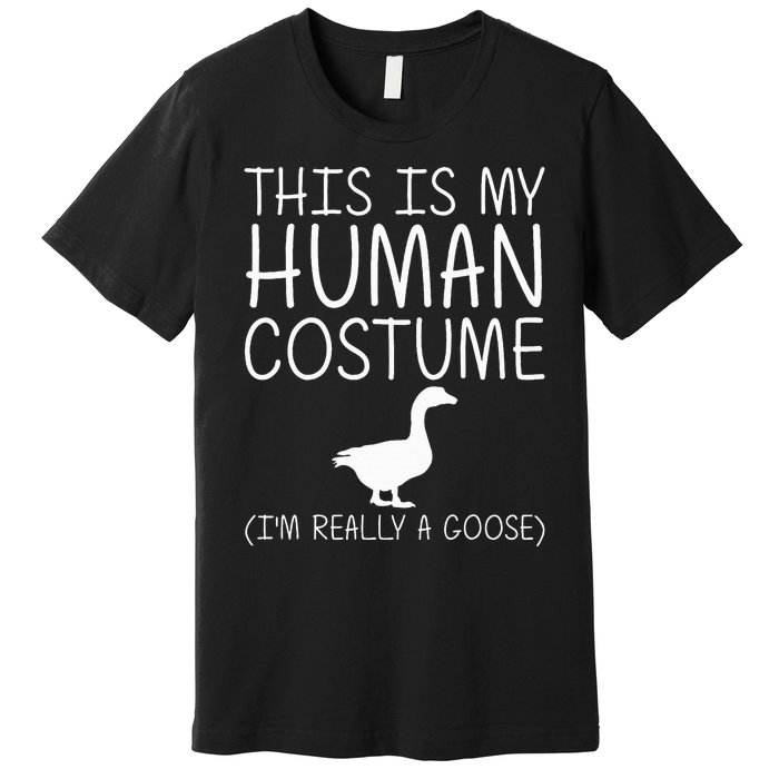 Goose Costume Fun DIY Halloween Gift for Waterfowl Lovers Premium T-Shirt