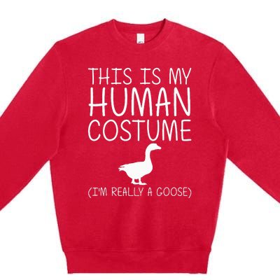 Goose Costume Fun DIY Halloween Gift for Waterfowl Lovers Premium Crewneck Sweatshirt