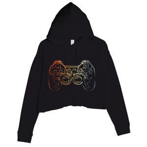 Gaming Controller Funny Gift Crop Fleece Hoodie