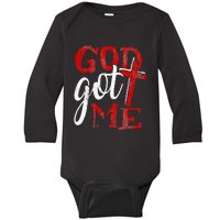 God Christian Faithcross Got Me Religion Quote Inspriration Baby Long Sleeve Bodysuit