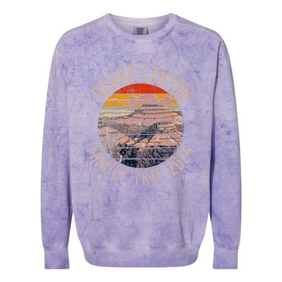 Grand Canyon Family Trip 2024 Colorblast Crewneck Sweatshirt