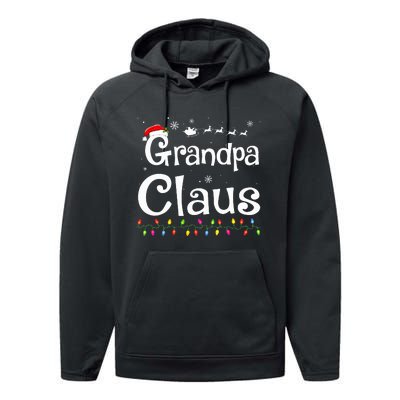 Grandpa Claus Funny Family Santa Pajamas Christmas Idea  Performance Fleece Hoodie