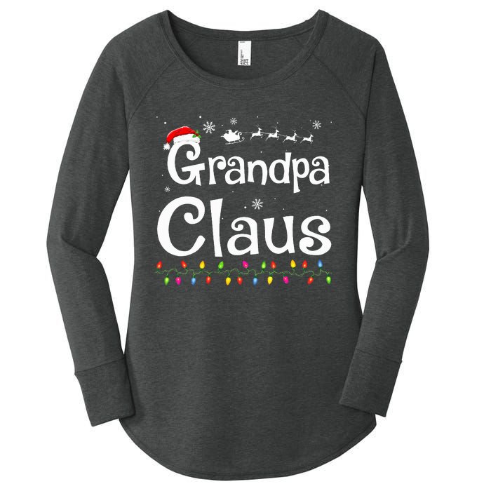 Grandpa Claus Funny Family Santa Pajamas Christmas Idea  Women's Perfect Tri Tunic Long Sleeve Shirt