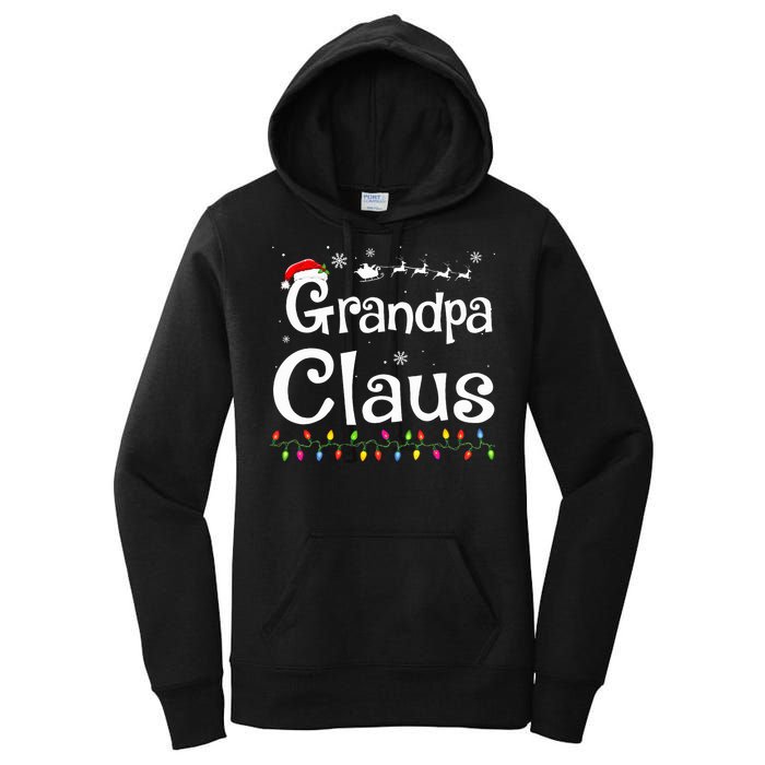 Grandpa Claus Funny Family Santa Pajamas Christmas Idea  Women's Pullover Hoodie