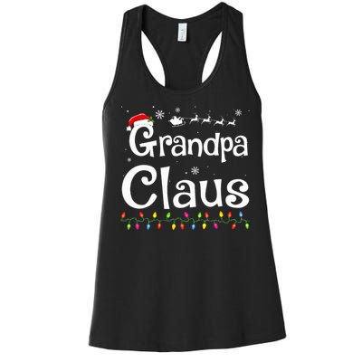 Grandpa Claus Funny Family Santa Pajamas Christmas Idea  Women's Racerback Tank