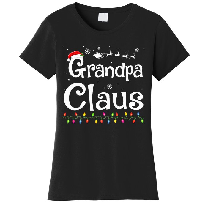 Grandpa Claus Funny Family Santa Pajamas Christmas Idea  Women's T-Shirt