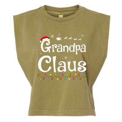 Grandpa Claus Funny Family Santa Pajamas Christmas Idea  Garment-Dyed Women's Muscle Tee