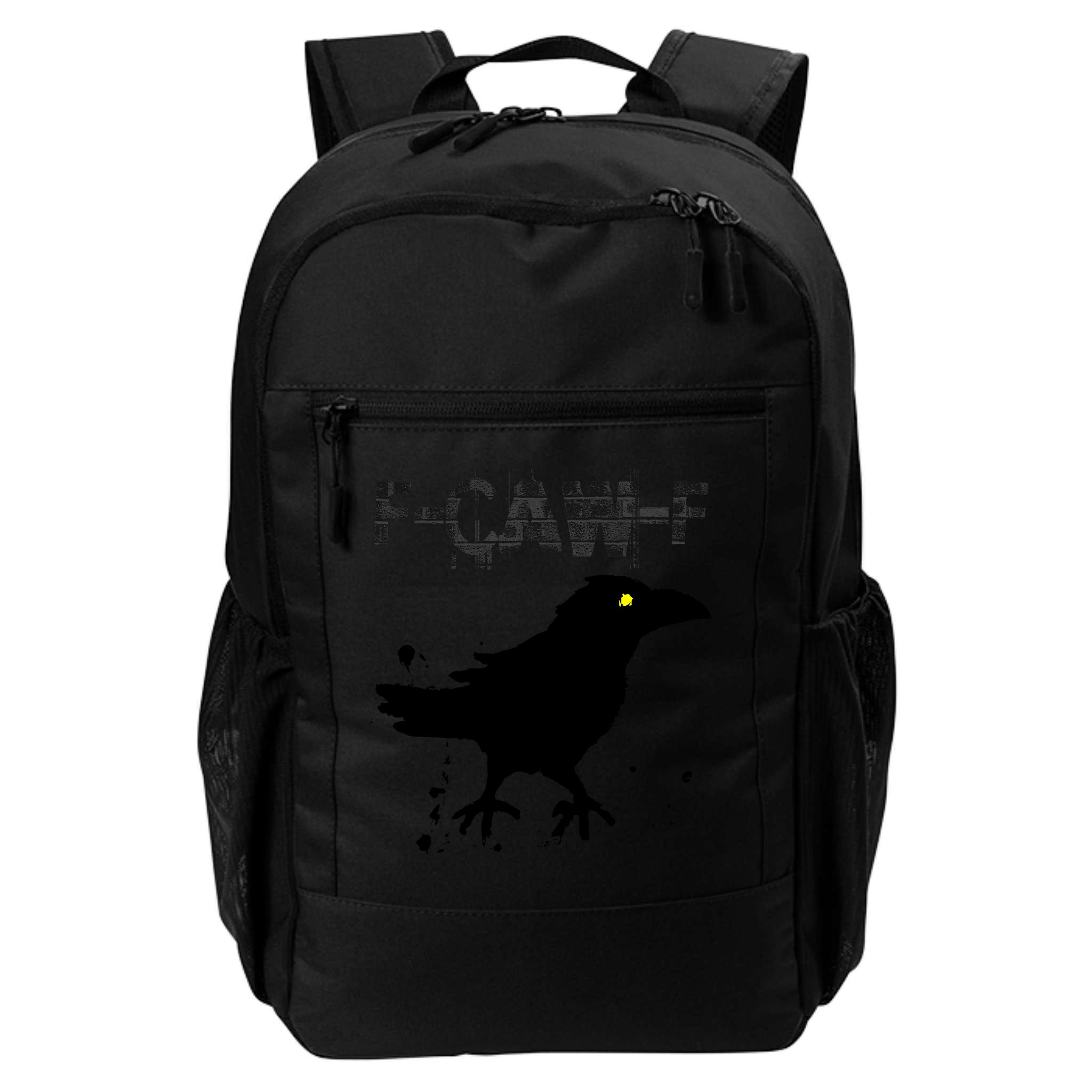  Grunge Coffee F-CAW-F Crow Adult Humor Graphic  Backpack