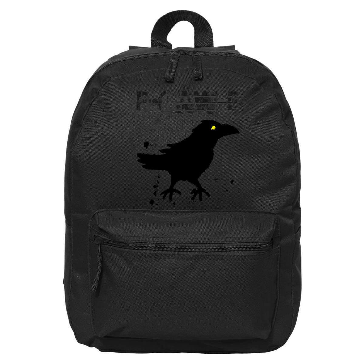  Grunge Coffee F-CAW-F Crow Adult Humor Graphic  16 in Basic Backpack