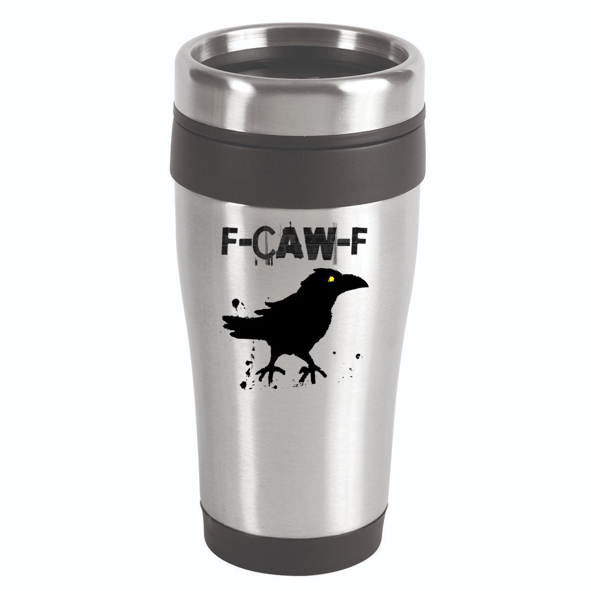  Grunge Coffee F-CAW-F Crow Adult Humor Graphic  16oz Travel Tumbler