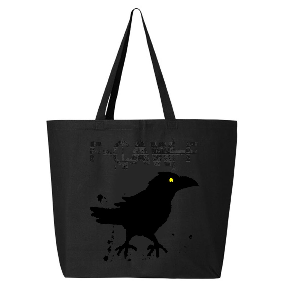  Grunge Coffee F-CAW-F Crow Adult Humor Graphic  25L Jumbo Tote
