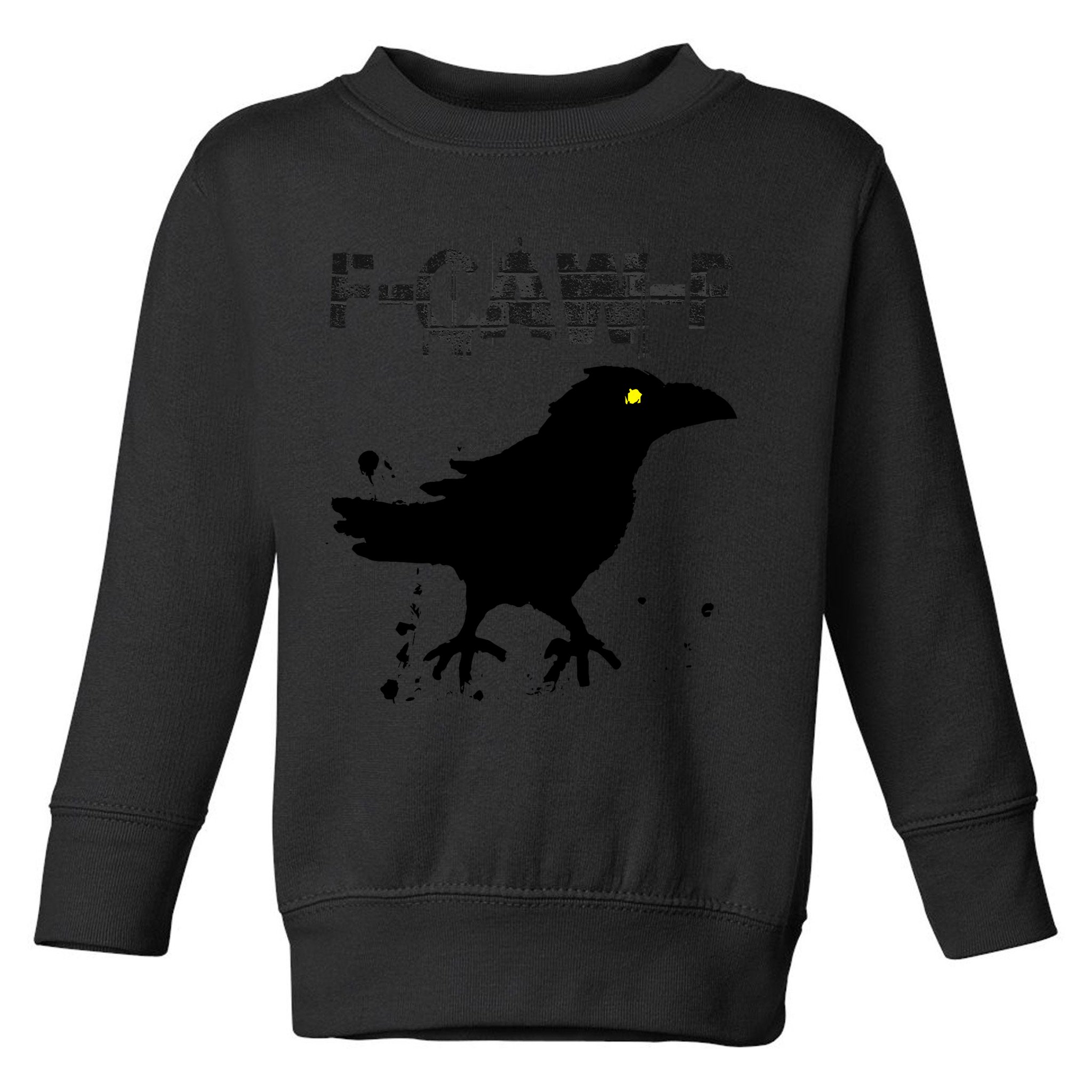  Grunge Coffee F-CAW-F Crow Adult Humor Graphic  Toddler Sweatshirt