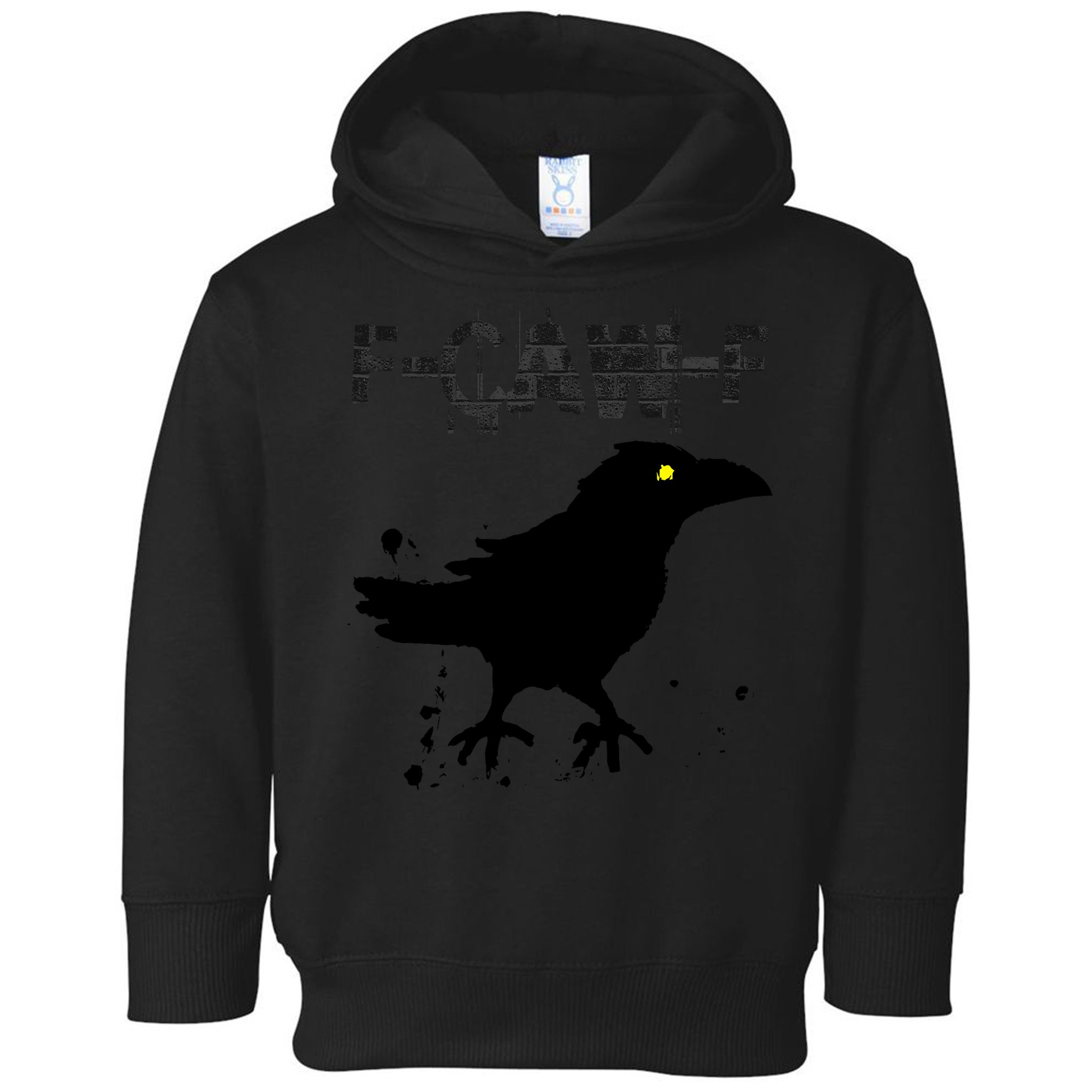  Grunge Coffee F-CAW-F Crow Adult Humor Graphic  Toddler Hoodie