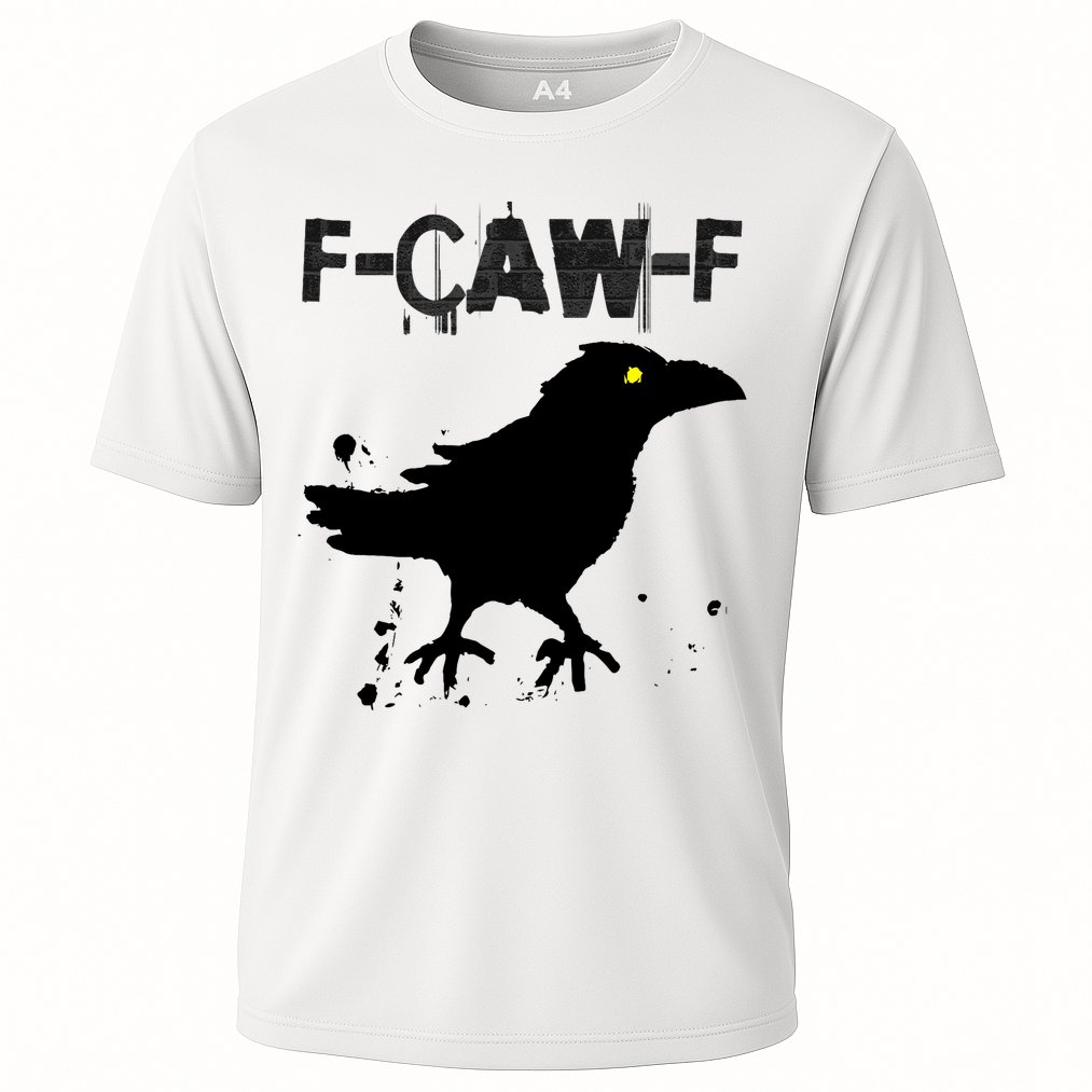  Grunge Coffee F-CAW-F Crow Adult Humor Graphic  Performance Shirt