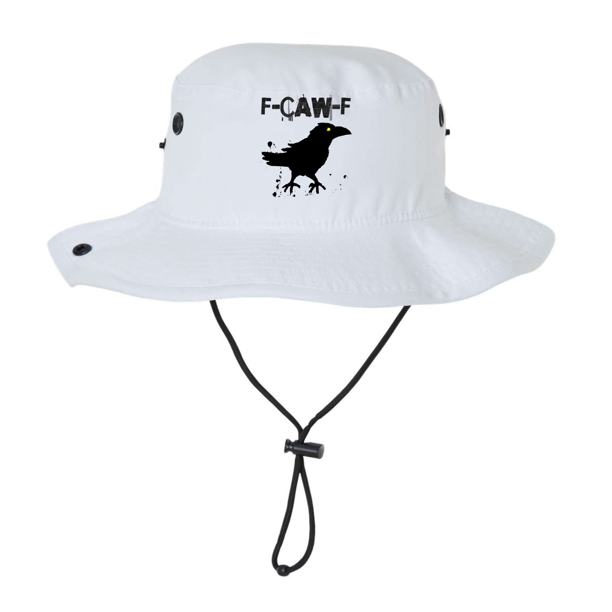  Grunge Coffee F-CAW-F Crow Adult Humor Graphic  Bucket Hat