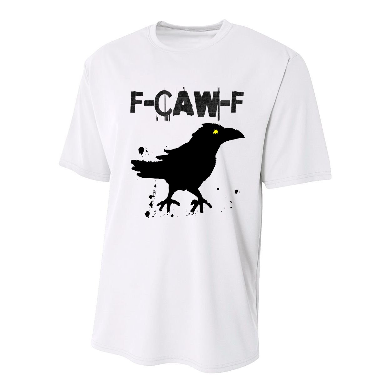  Grunge Coffee F-CAW-F Crow Adult Humor Graphic  Youth Performance Sprint T-Shirt