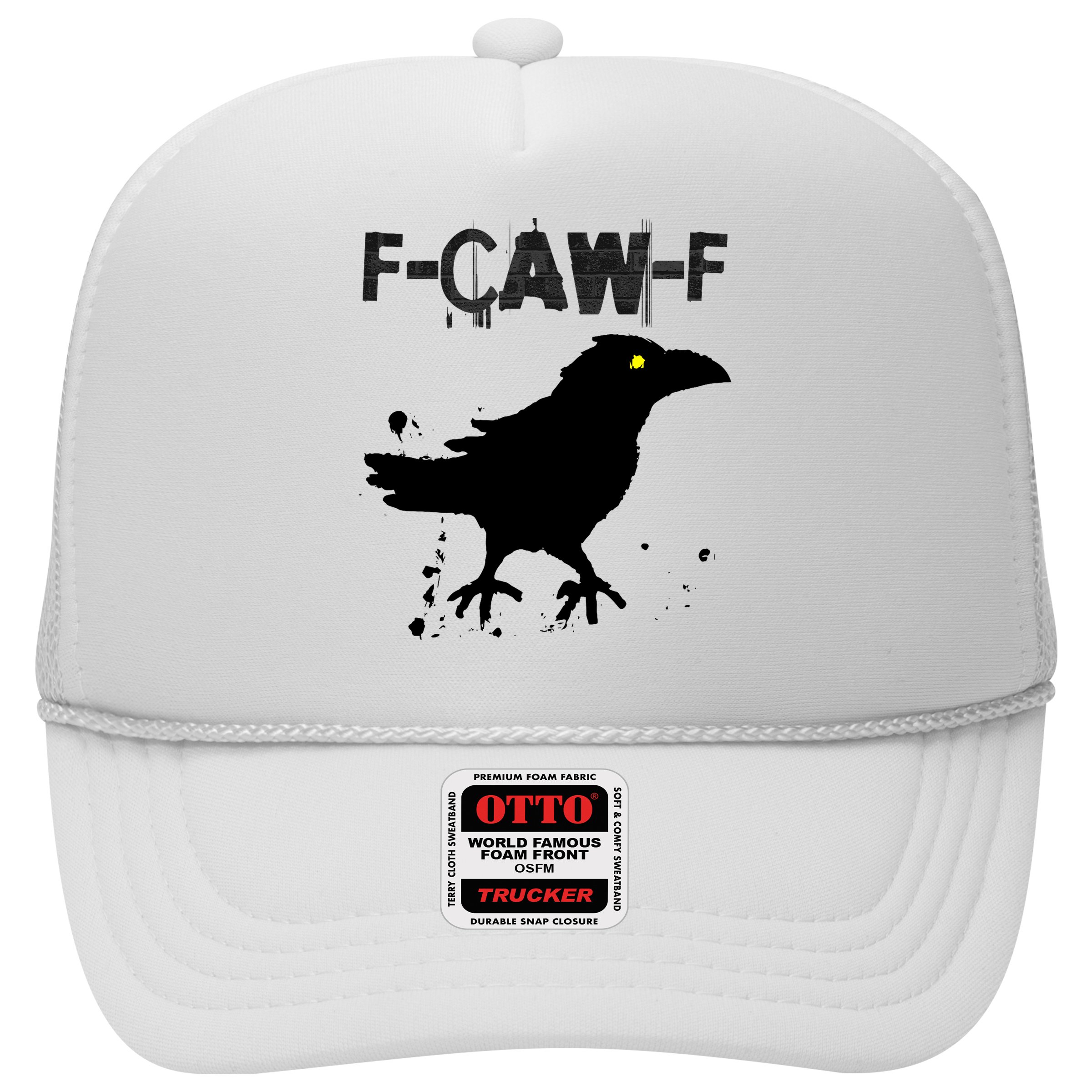  Grunge Coffee F-CAW-F Crow Adult Humor Graphic  Hat