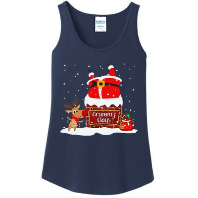 Grammy Claus Fat Santa Stuck In The Chimney Christmas Ladies Essential Tank