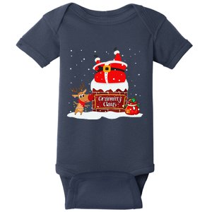 Grammy Claus Fat Santa Stuck In The Chimney Christmas Baby Bodysuit