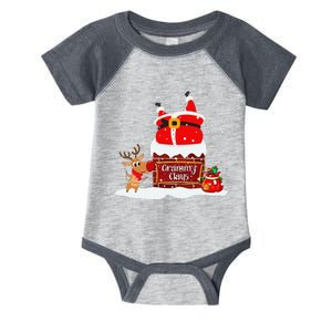 Grammy Claus Fat Santa Stuck In The Chimney Christmas Infant Baby Jersey Bodysuit