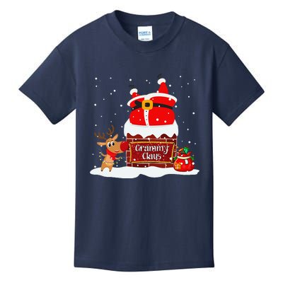 Grammy Claus Fat Santa Stuck In The Chimney Christmas Kids T-Shirt