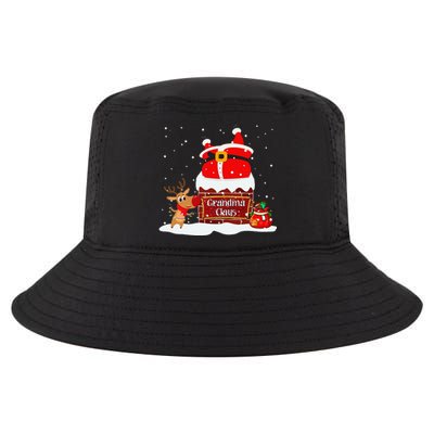 Grandma Claus Fat Santa Stuck In The Chimney Christmas Cool Comfort Performance Bucket Hat