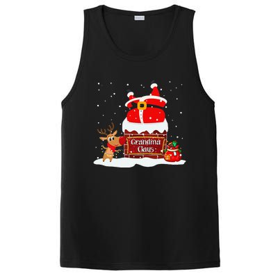 Grandma Claus Fat Santa Stuck In The Chimney Christmas PosiCharge Competitor Tank