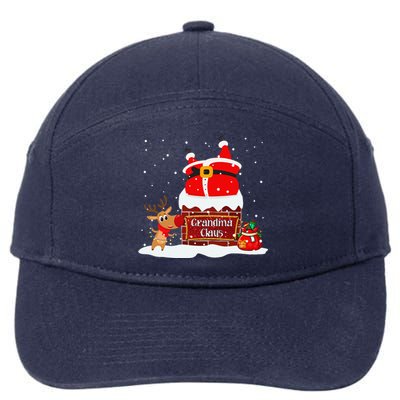 Grandma Claus Fat Santa Stuck In The Chimney Christmas 7-Panel Snapback Hat