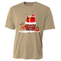 Grandma Claus Fat Santa Stuck In The Chimney Christmas Cooling Performance Crew T-Shirt