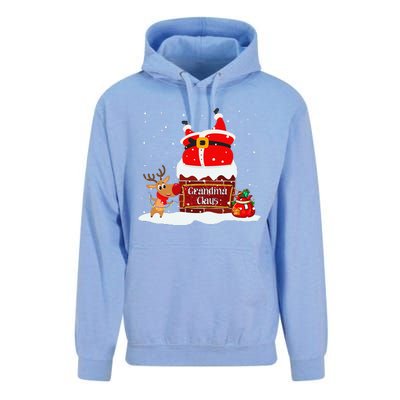 Grandma Claus Fat Santa Stuck In The Chimney Christmas Unisex Surf Hoodie