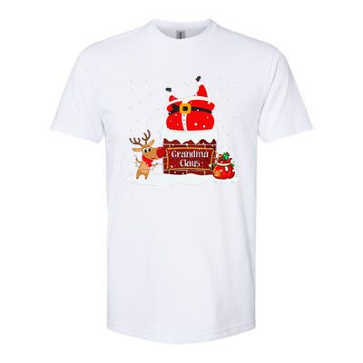 Grandma Claus Fat Santa Stuck In The Chimney Christmas Softstyle CVC T-Shirt