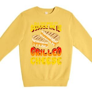 Grilled Cheese Foodie Gift Campfire Toaster Sandwich Graphic Gift Premium Crewneck Sweatshirt