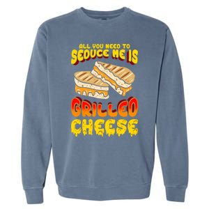 Grilled Cheese Foodie Gift Campfire Toaster Sandwich Graphic Gift Garment-Dyed Sweatshirt