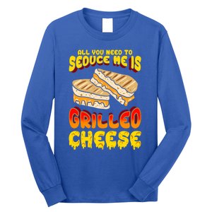 Grilled Cheese Foodie Gift Campfire Toaster Sandwich Graphic Gift Long Sleeve Shirt